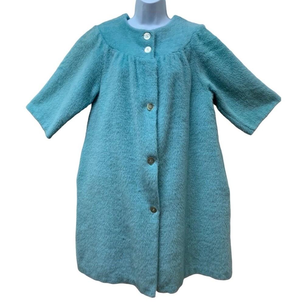 Vintage Retro Faux Fur Robe House Coat Acrylic Made‎ California USA
